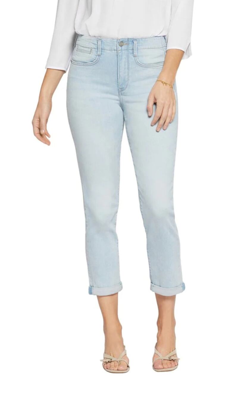 NYDJ High Rise Hollywood Brightside Girlfriend Denim Jeans Womens Plus Size 16W